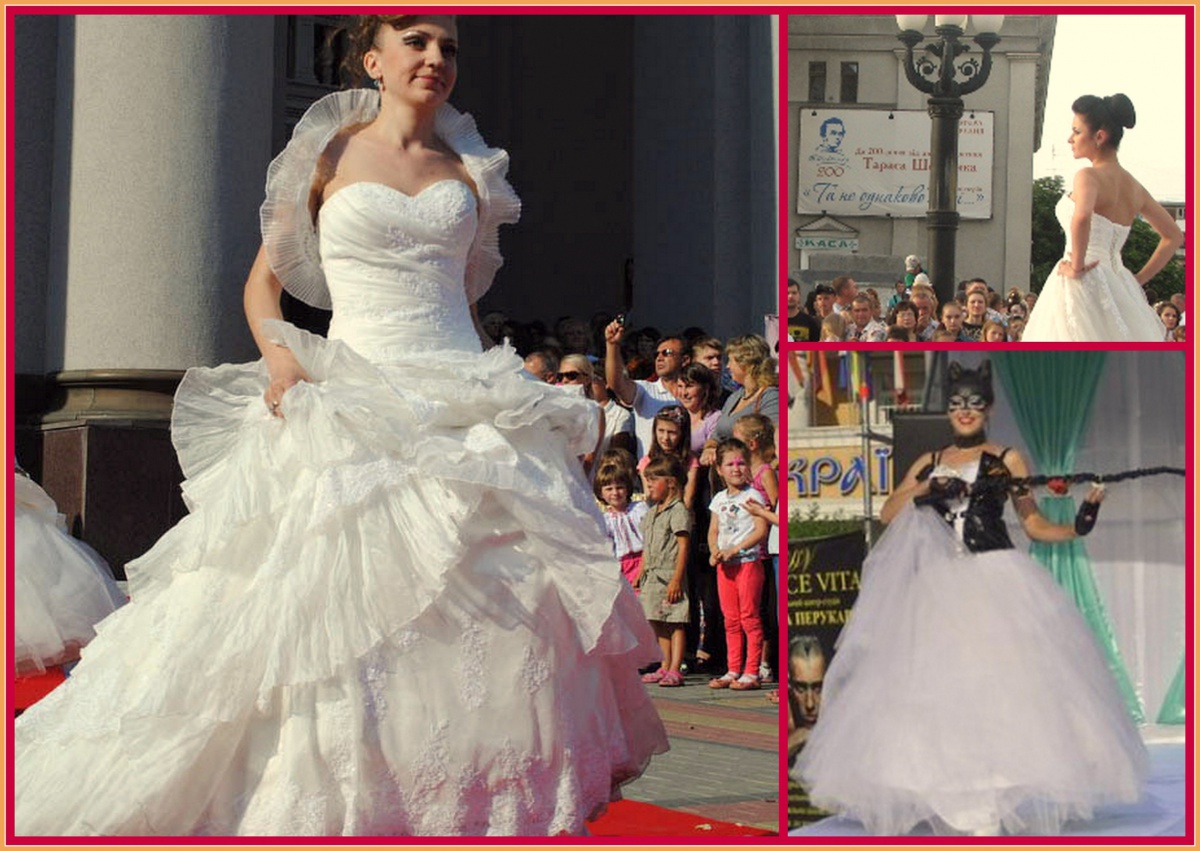 У Рівному на параді — лишень дівчата у весільних сукнях
