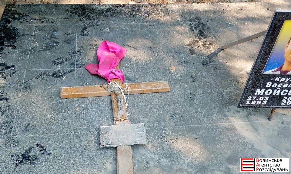 Затримали чоловіка, який у Луцьку поглумився над могилою Героя «Небесної сотні»