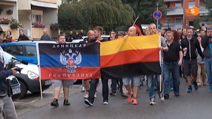На неонацистському марші у Німеччині пронесли прапор «ДНР»
