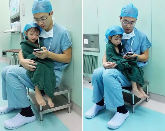 Мережу розчулило, як китайський кардіохірург заспокоював дворічну дівчинку перед операцією