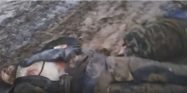 У мережу потрапило відео після бою, в якому була знищена ДРГ бойовиків (16+)