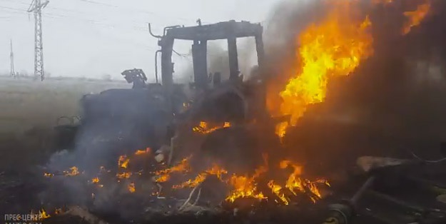 На Різдво на Донеччині під час сільгоспробіт на міні бойовиків підірвався трактор