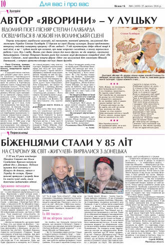Сторінка № 10 | Газета «ВІСНИК+К» № 08 (1039)