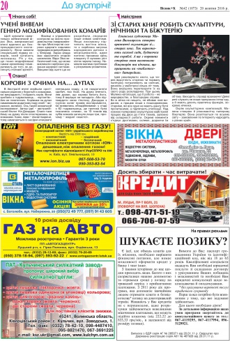 Сторінка № 20 | Газета «ВІСНИК+К» № 42 (1073)