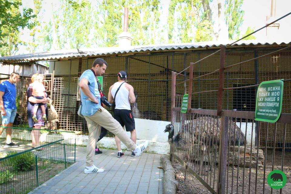 У Луцькому зоопарку чоловік намагався вдарити ногою страуса