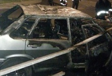 У Луцьку після аварії авто вигоріло вщент