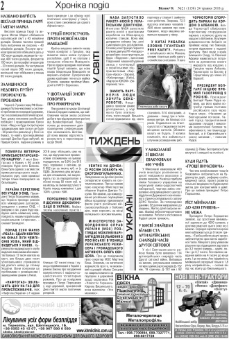 Сторінка № 2 | Газета «ВІСНИК+К» № 21 (1156)