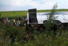 На Волині перекинувся автобус з білоруськими дітьми