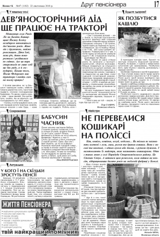 Сторінка № 17 | Газета «ВІСНИК+К» № 47 (1182)