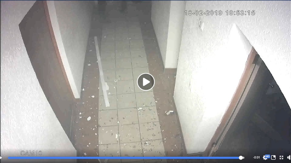 З’явилося відео вибуху гранати в управлінні патрульної поліції Волині