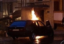 У Луцьку вночі згоріло BMW