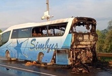 На Львівщині під час руху загорівся рейсовий автобус