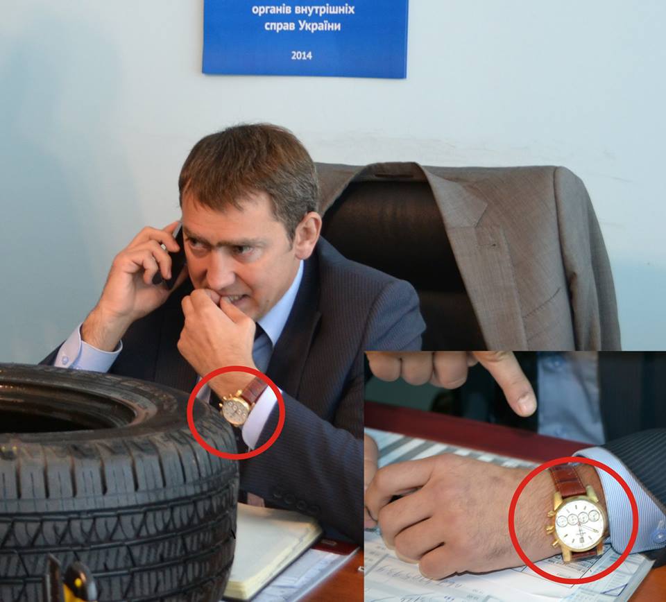 В опального високопоставленого волинського міліціонера вгледіли годинник за 12 тисяч євро