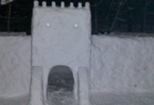 Замок Любарта виліпили зі снігу