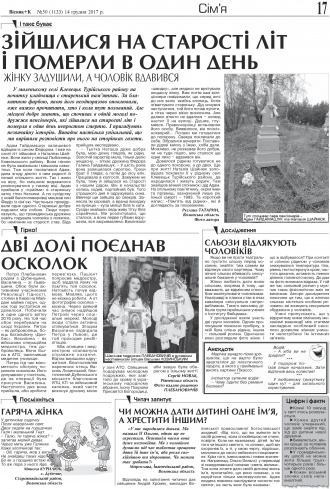 Сторінка № 17 | Газета «ВІСНИК+К» № 50 (1133)