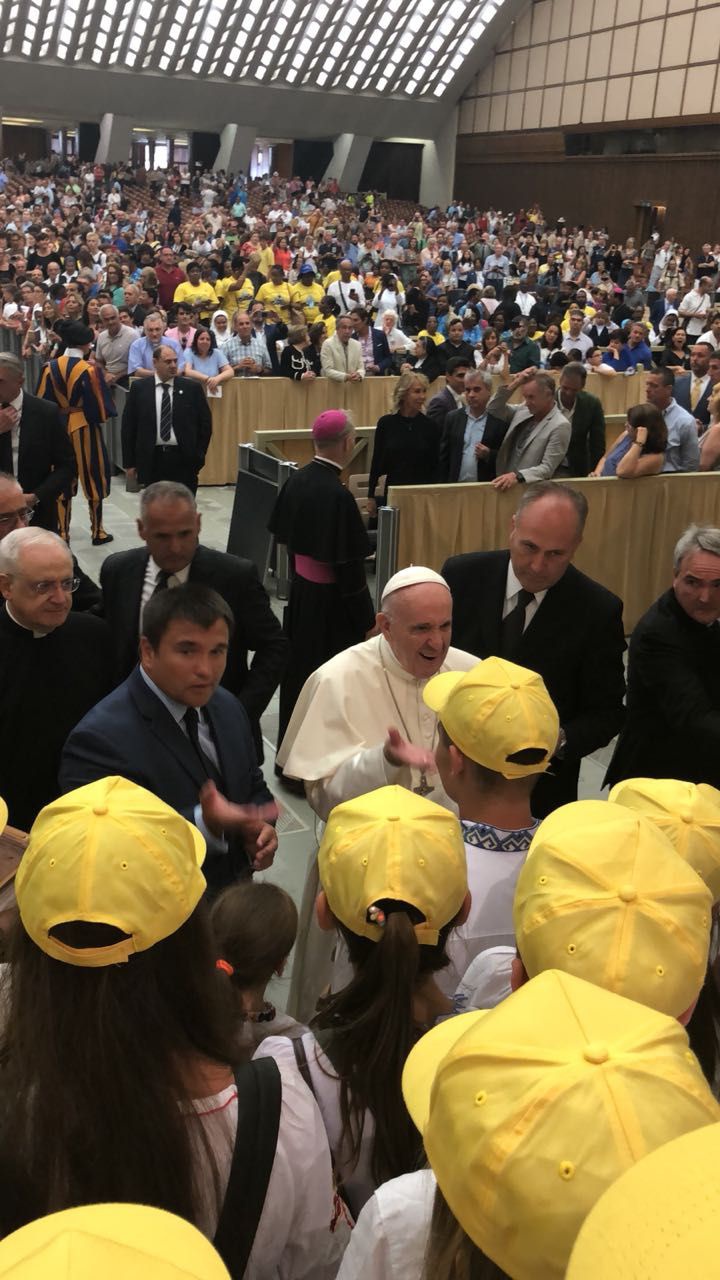 5 юних волинян побували на аудієнції з Папою Франциском