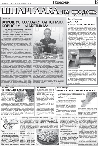Сторінка № 15 | Газета «ВІСНИК+К» № 33 (1168)