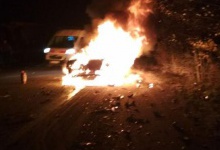 Потрійна аварія на Рівненщині: в палаючій іномарці загинули водій та пасажир