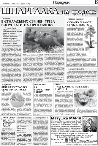Сторінка № 15 | Газета «ВІСНИК+К» № 49 (1184)