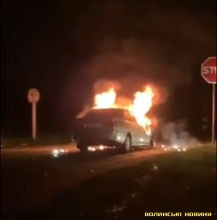 На Волині згоріло авто: всередині був собака