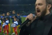 Дзідзьо виконав гімн України перед матчем з Литвою