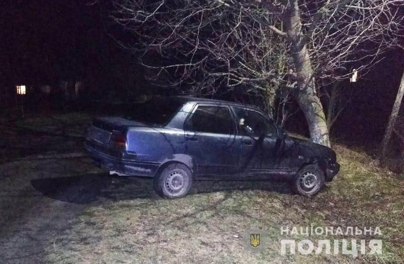 На Волині п'яний водій збив жінку і врізався в дерево
