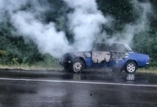 На трасі Луцьк-Ковель згоріло авто