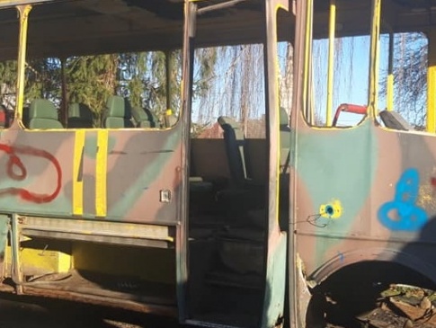 На Волині невідомі понищили автобус учасників АТО