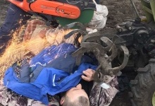 На Харківщині фрезою мотоблоку пробило ногу чоловіку