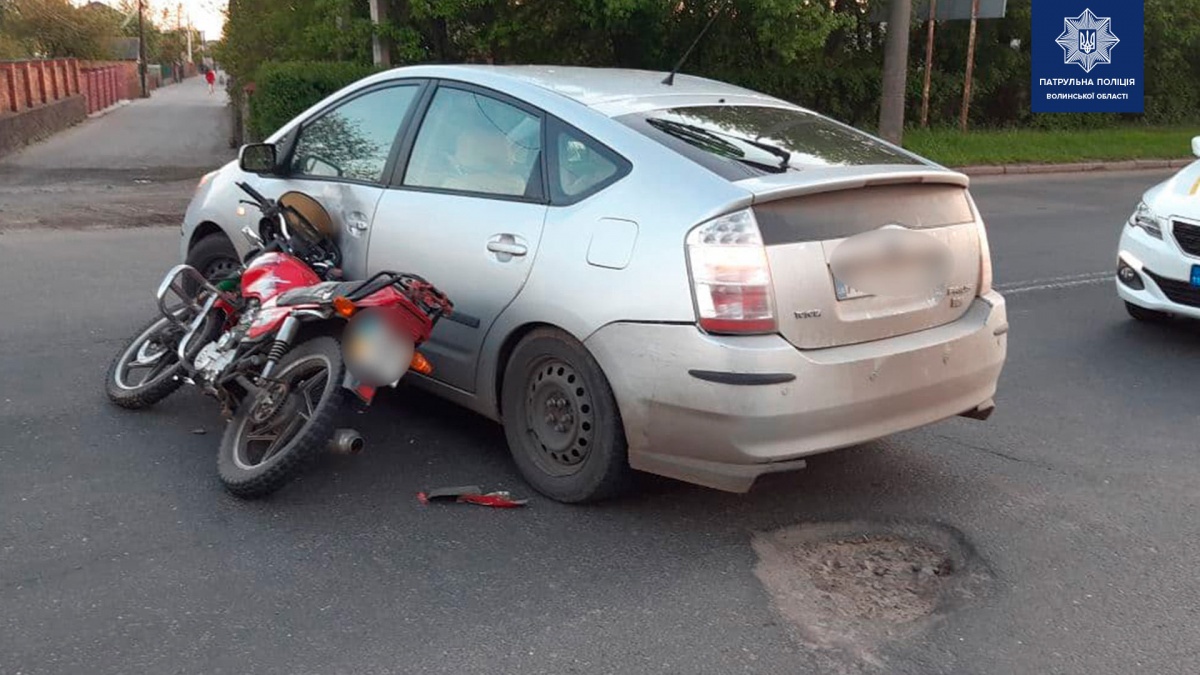 У Луцьку в аварії постраждав 48-річний мотоцикліст