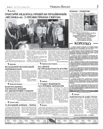 Сторінка № 3 | Газета «ВІСНИК+К» № 23 (1315)