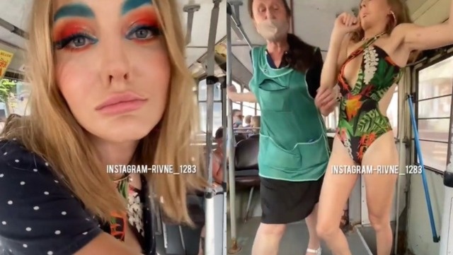 Скандальна рівненська блогерка роздягнулася в тролейбусі