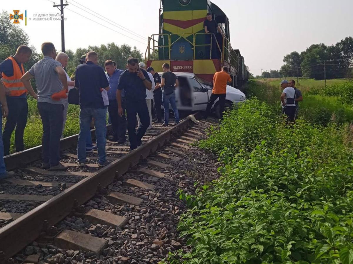 На Львівщині легковик влетів під потяг: є жертви