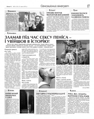 Сторінка № 17 | Газета «ВІСНИК+К» № 29 (1321)