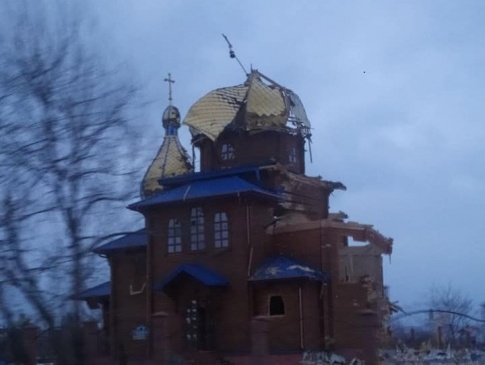 У Волновасі ворог зруйнував храм, побудований на місці загибелі бійців волинської бригади