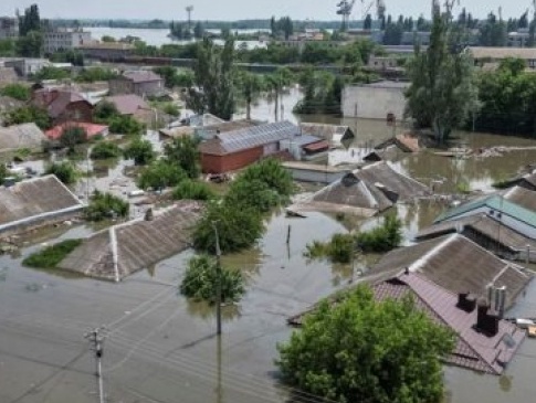 Каховським морем росіяни вдруге затопили українські села і Запорізьку Січ