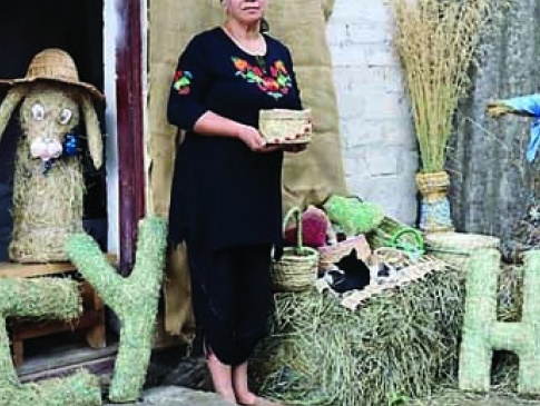 Корова Ромашка надихнула на плетіння виробів із сіна
