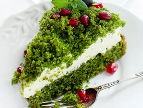 Святковий рецепт торта «Зелений мох»